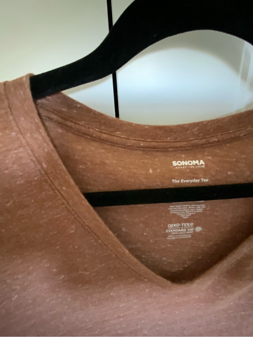 Sonoma Brown Short Sleeve V-Neck Tee - Picture 2 of 4